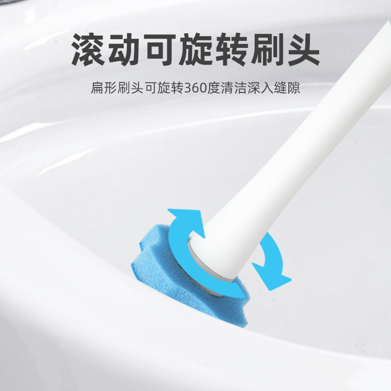 Disposable toilet brush replacement self-contained cleaner no dead angle decontamination household bathroom wall hanging cleaning brush