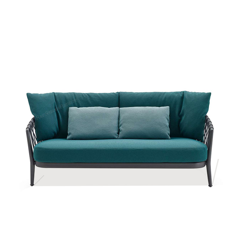 Outdoor Sofa Courtyard Rattan Chair Sofa Hotel Furniture Balcony Waterproof Outdoor Model Room Rattan Sofa