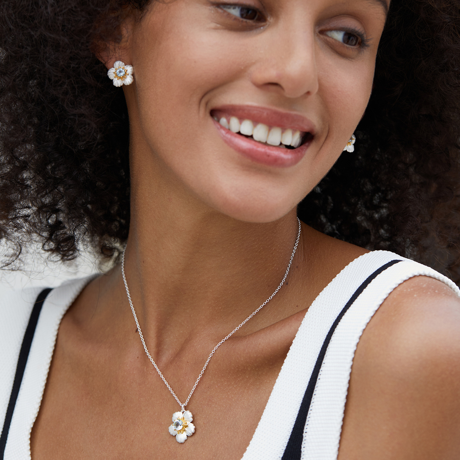 New 925 Silver Natural Topaz Earrings Handmade Ancient Craft French Niche Light Luxury High-end All-match Earrings