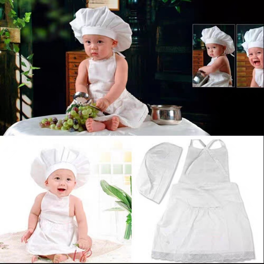 New Children's Photography Theme Little Chef Baby One Hundred Days Old Art Photo Theme Costume Props