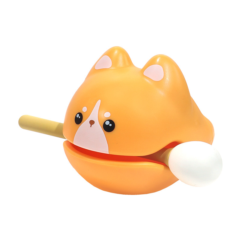 Wealth + 1 Small Wooden Fish Office Ornaments to Decompress Buddhist Cartoon Knocking Toys Merit Wooden Fish Small Ornaments Gifts