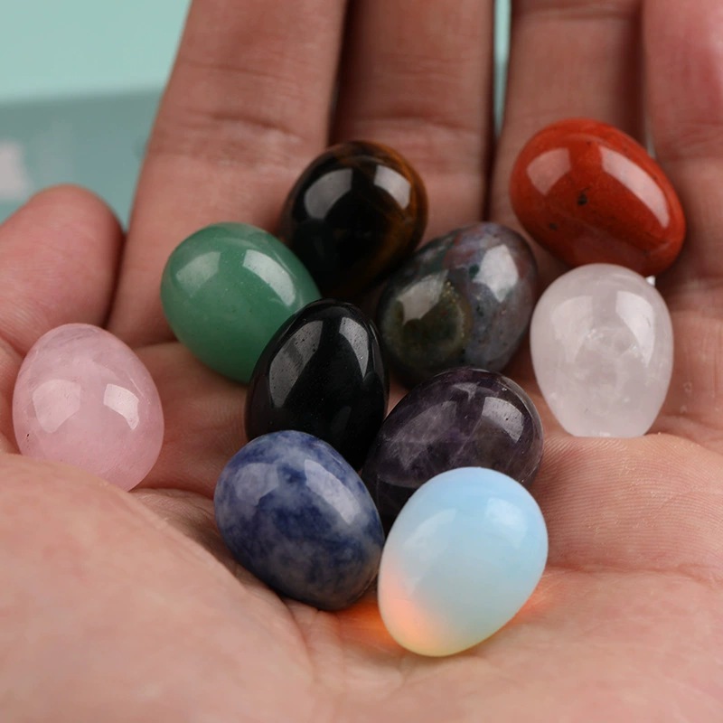 20*15 Crystal Gem Small Egg Lapis Lapis Tiger Eye Egg Raw Stone Micro Ornaments Handle Cross-border Hot Sale