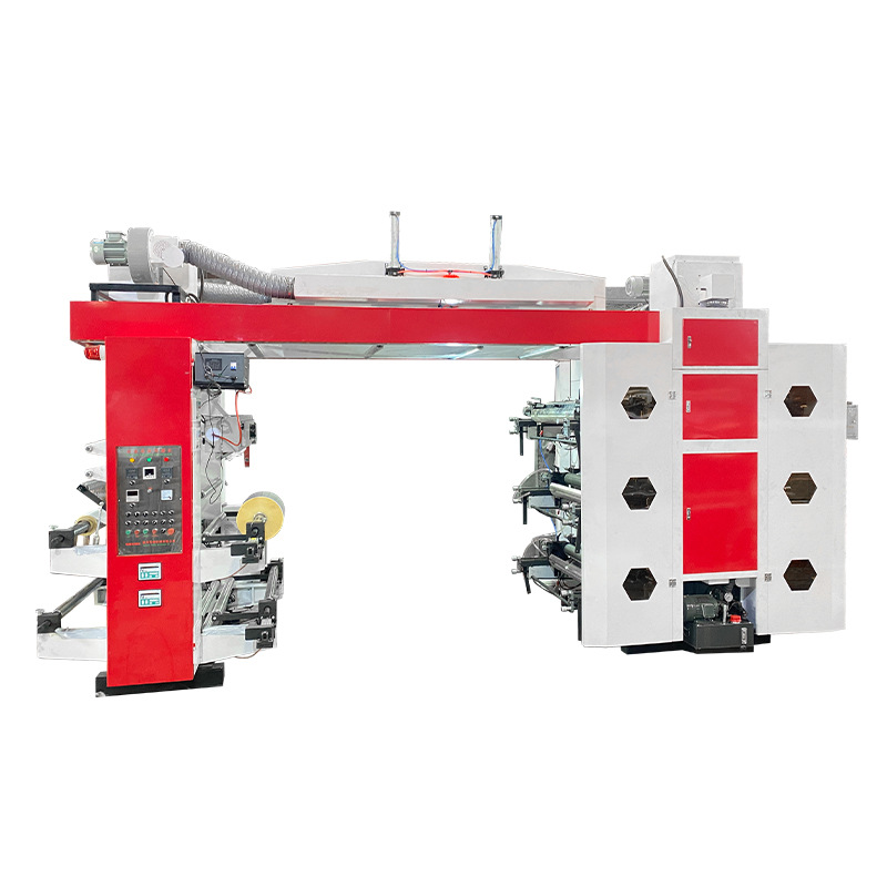 Six-Color Stacked Flexible Offset Printing Machine Manufacturer Multi-Color Roll Non-Woven Fabric Flexographic Printing Machine