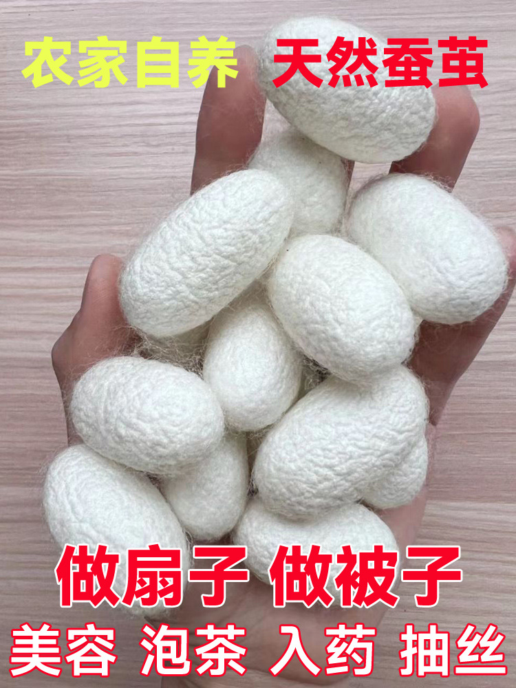 Самостоятельно собранные естественные коконы шелкопряда, которые можно использовать для изготовления полных шелковых одеял, DIY двойные высушенные коконы