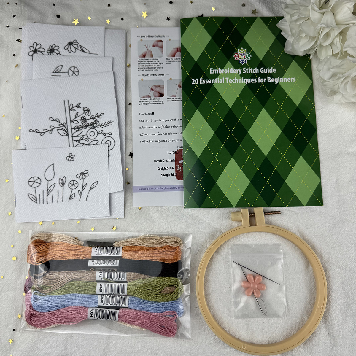 Clothes Embroidery Sticker Hand Embroidery Clothes Sweater Belt Figure Water Soluble DIY Material T-shirt Jeans Embroidered Back Adhesive Sticker