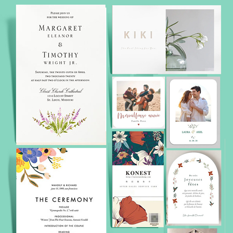 Card Back Card Head Out Card Custom Postcard Ins Style Vow Card Mini Mini Greeting Card Sense Small Card Customization