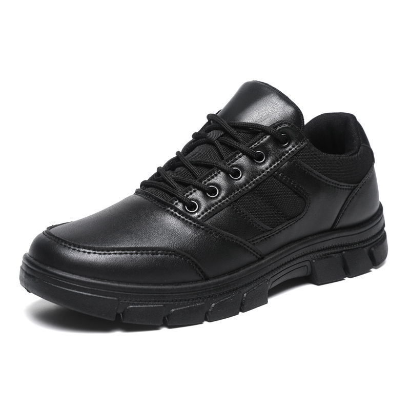Men's Shoes 39-46 All Black Training Outdoor Training Shoes Patrol Security Casual Duty Waterproof and Stain-Resistant Work Shoes for Men