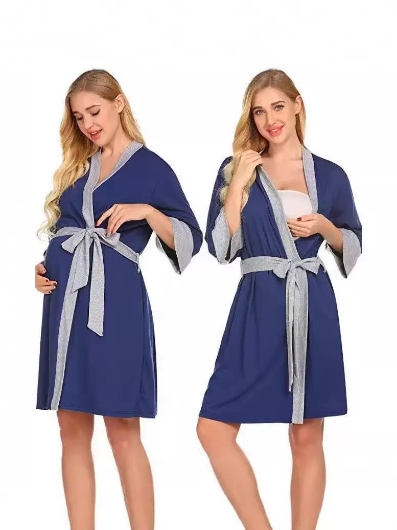 Cross-border Pregnant Women's Monthly Clothing Pure Cotton Maternal Pajamas Thin Postpartum Home Clothing Nursing Clothing Nursing Clothing Spring and Autumn Summer