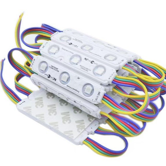 5050 триламповый водонепроницаемый цветной модуль светодиодов с изменением цвета низковольтный RGB модуль для световых вывесок