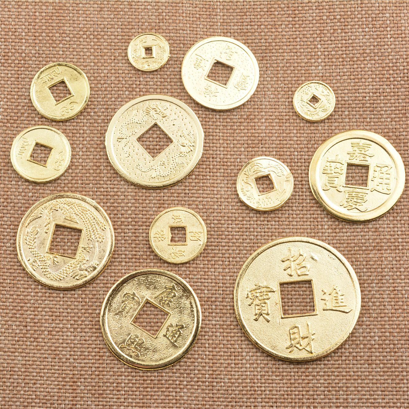 Золотая медная монета сплав пять императоров десять императоров аксессуары для привлечения богатства