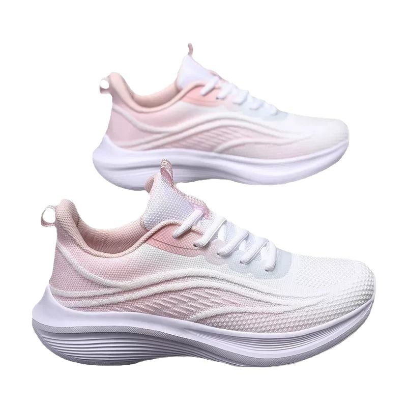 Spring and Autumn New Feiwei Sports Shoes Women's Mesh Lightweight Soft Sole Shock Absorbing Ultra-Light Running Shoes Casual Shoes Trade