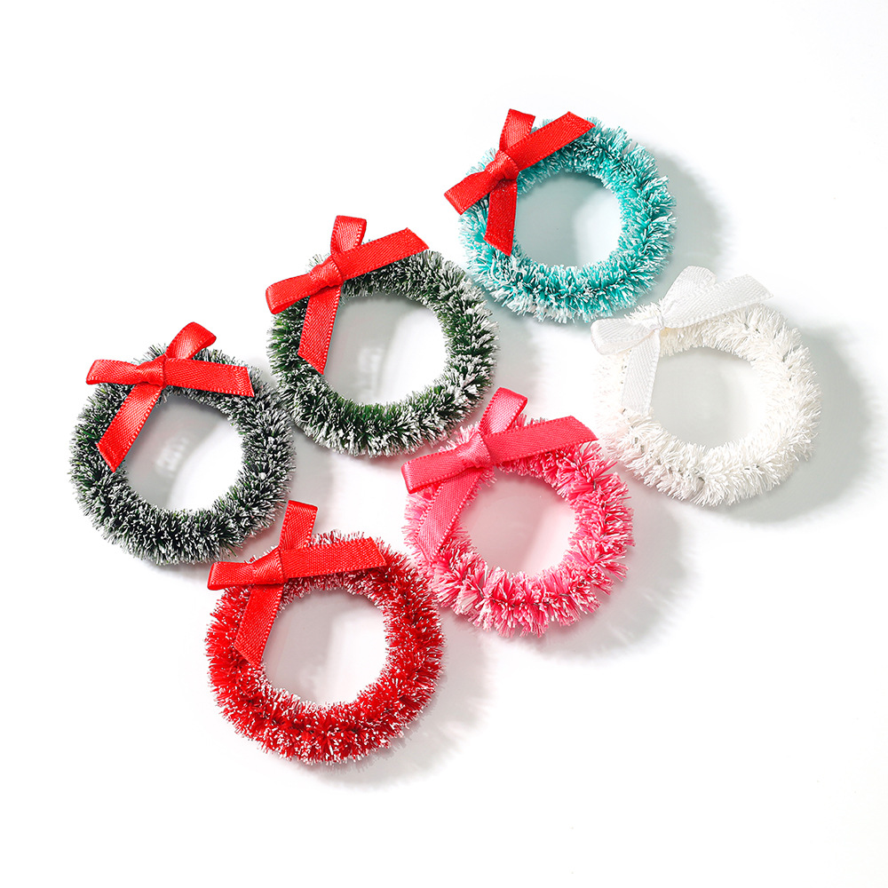 Jiaxin Christmas wreath door hanging diy decoration simulation snow mini Jumbo circle festival supplies small hanging ornaments wholesale