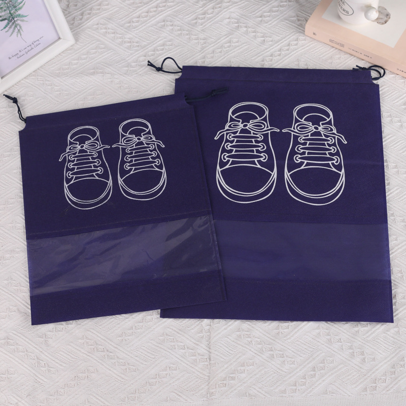Non-woven Shoes Bag Shoes Storage Bag Drawstring Bag Shoes Bag Dust-proof Bag Transparent Travel Shoes Cover Shoes Bag