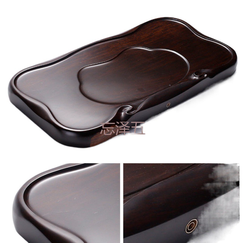 PCGS Ebony Tea Tray Tea Table Kung Fu Tea Set Tea Sea One-piece Solid Wood Household Simple small size Tea Tray