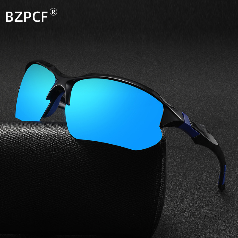 Cross-border New European and American Sports Half-frame Polarized Sunglasses Men's Riding Running Sunglasses Lightweight Eye Glasses