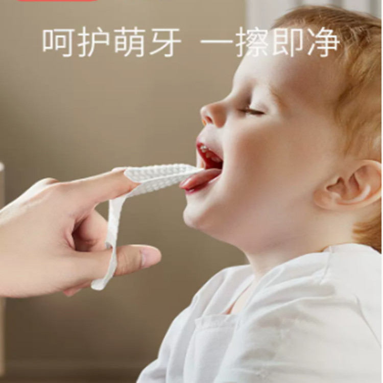 Baby Oral Cleaner Newborn Infant Gauze Brushing Cotton Stick Baby Toothbrush Wash Tongue Coating Tongue Artifact