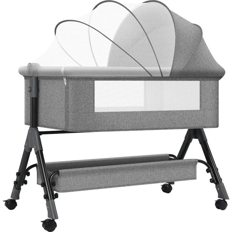 Baby crib splicing bed movable folding multifunctional cradle bed newborn bedside bed cross-border hot selling baby bed