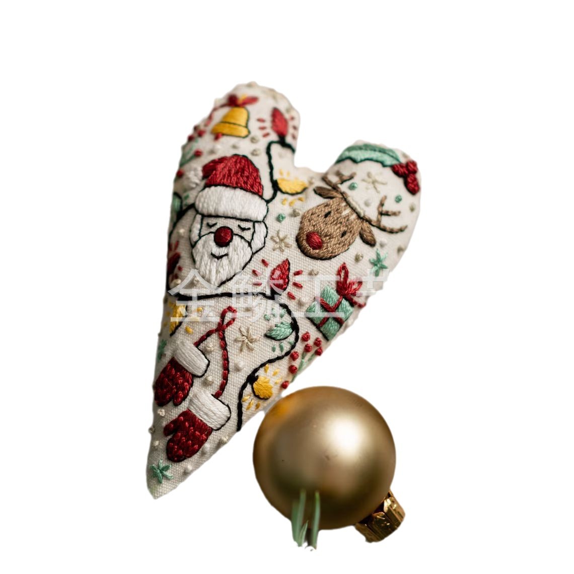 Cross Border DIY Heart Shaped Hand Embroidered Christ Heart Embroidery Christmas Kit