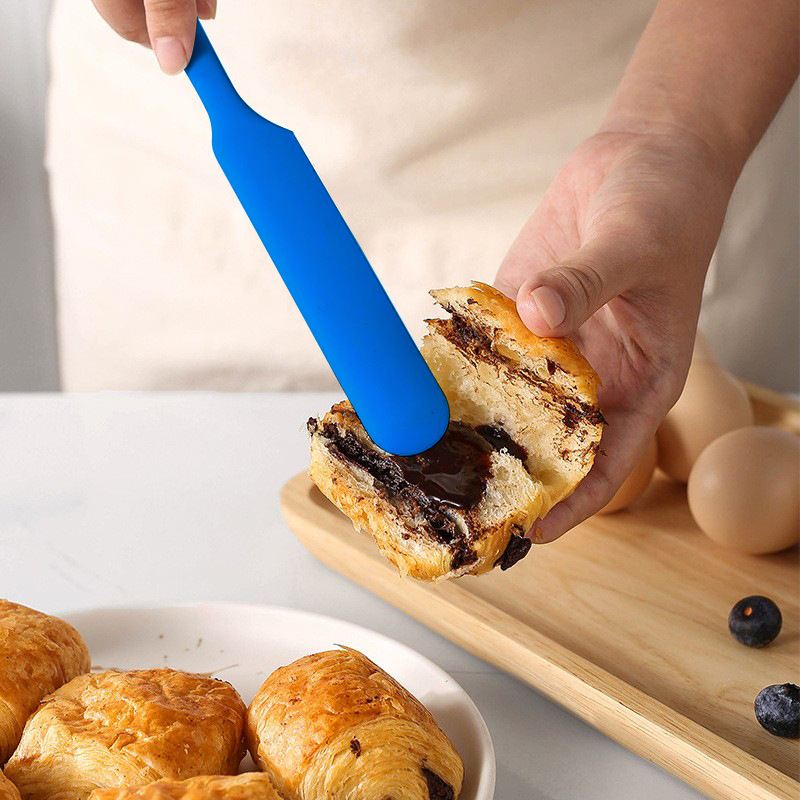 small size silicone long spatula flour small spatula integrated jam small spatula butter scraping cake baking utensils