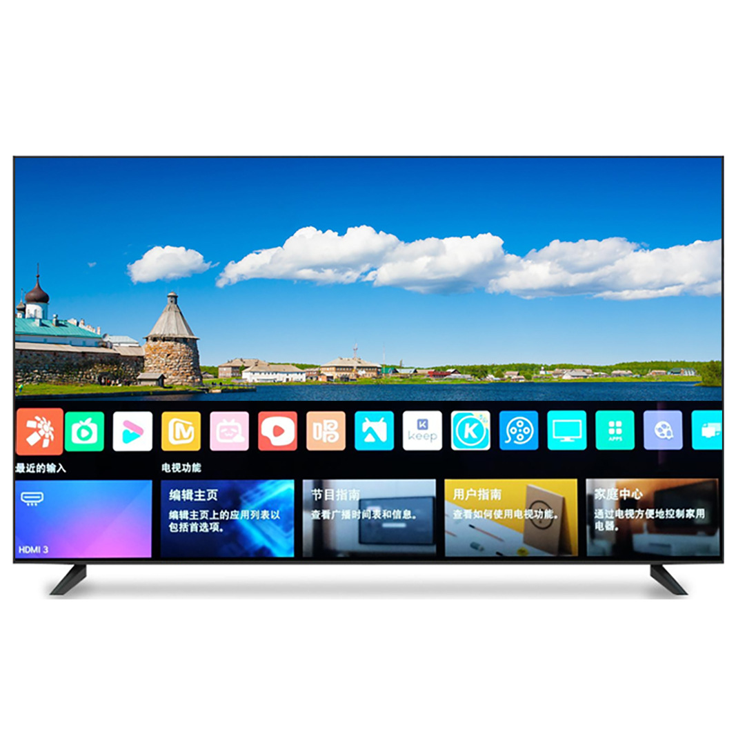 Cross-Border Lcd Tv 100inch Large Screen Tempered 85inch Hotel 75 65 55inch Borderless Smart 43inch