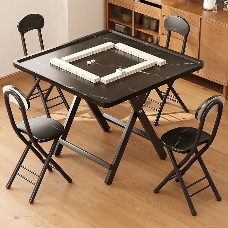 Складной обеденный стол для общежития, простой обеденный стол, шахматы и карты, маленький квадратный стол, ручной стол для махjong, простой квадратный стол