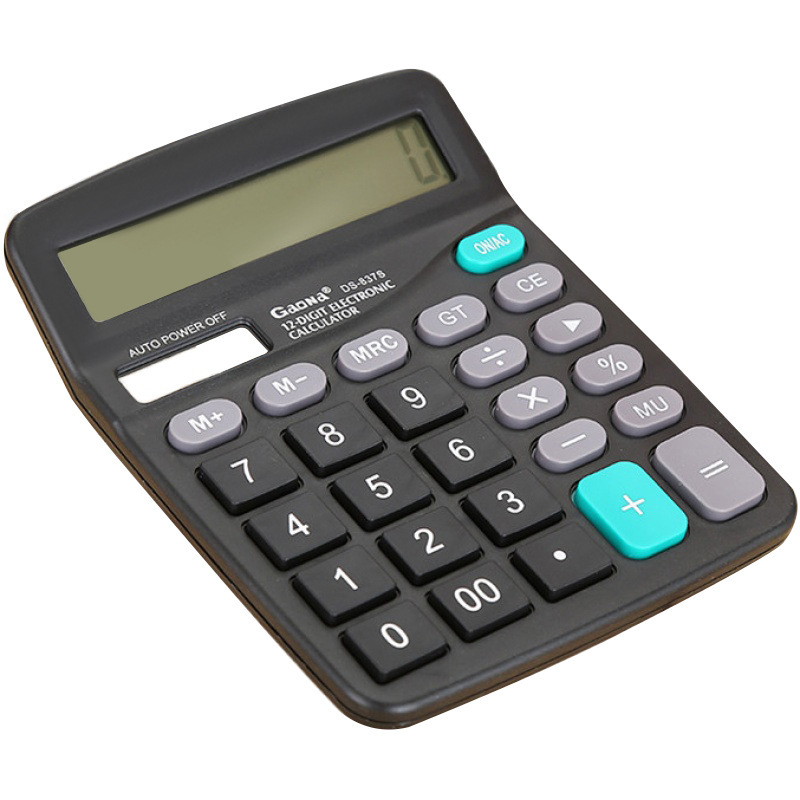 12-Digit True Solar Calculator Large Screen Dual Power Supply Financial Accounting Computer Office Supplies Calculator