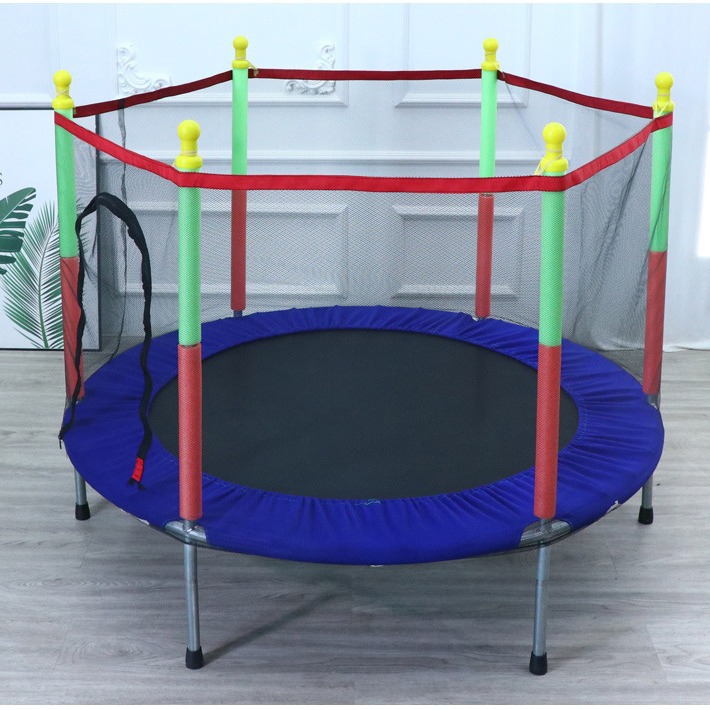 Children's Trampoline Home Indoor Small Baby Jumping Bed Family with Protection Net Children's Bouncing Toys Rubbing Bed