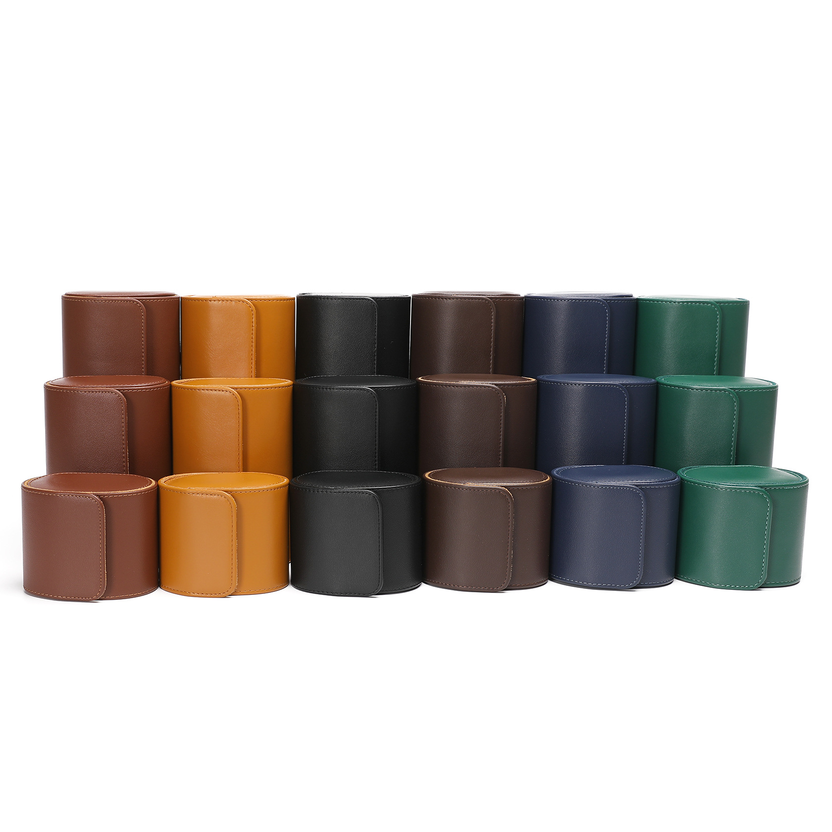 В наличии подлинный кожаный текстурированный чехол для часов Nappa Plain Pu коробка для хранения 1 2 3 упаковка для часов подарочная коробка