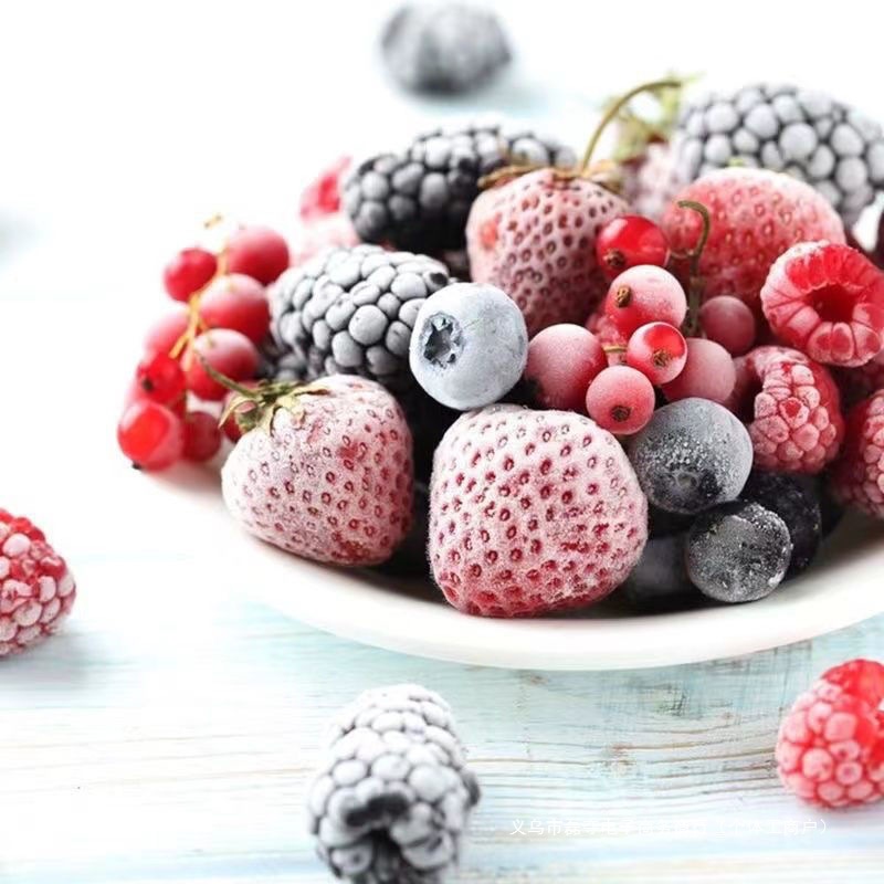 Frozen Mixed Berry Blueberry Blackberry Quick Frozen Mulberry Raspberry Low Sugar Low Carb Fresh Berry Fruit Big Fruit Baking