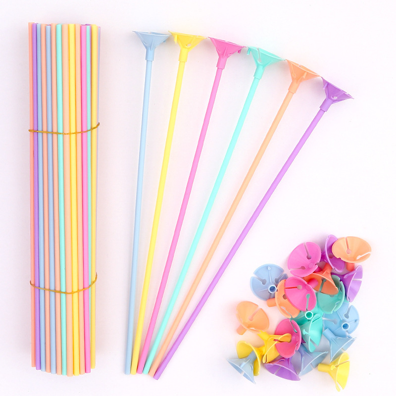 in stock Macaron color pole balloon accessories 32/42cm scene layout support pole factory wholesale