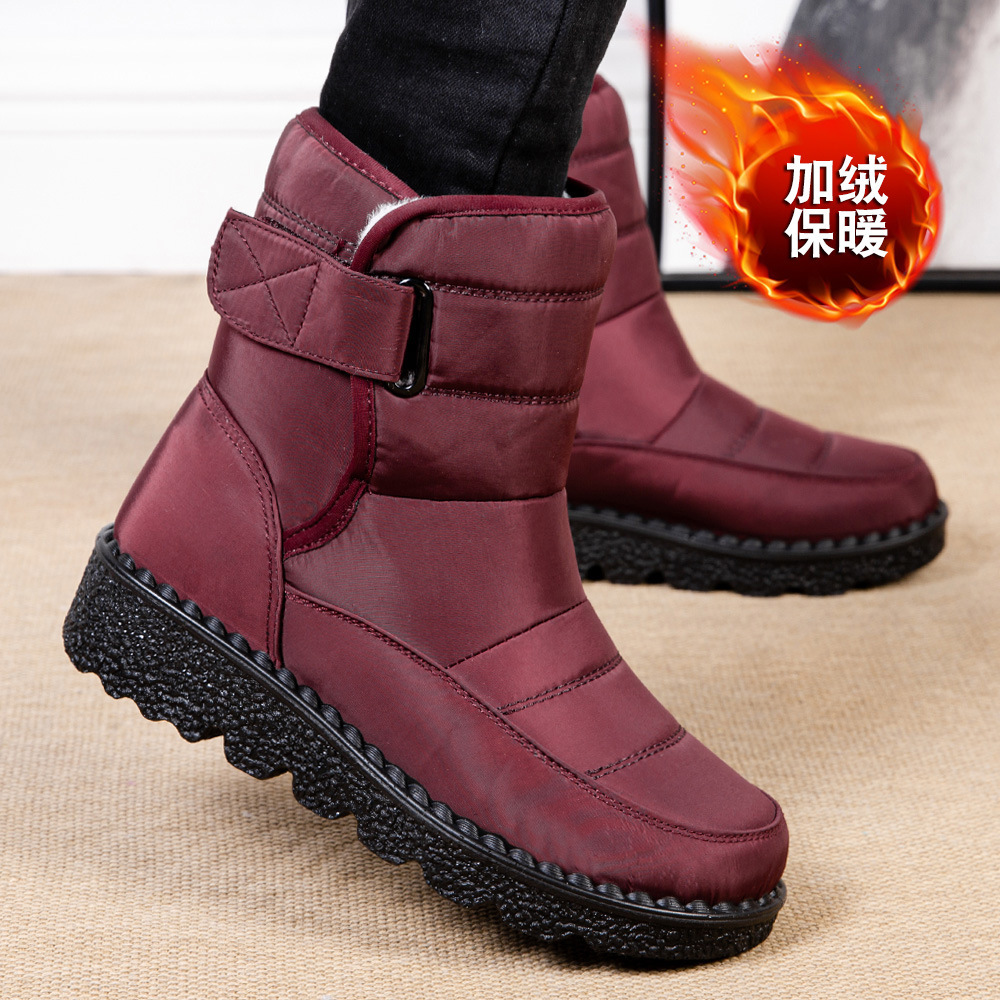 23 new foreign trade cross-border warm women's snow boots Women's Velcro waterproof European size 44 size women's boots casual women's shoes