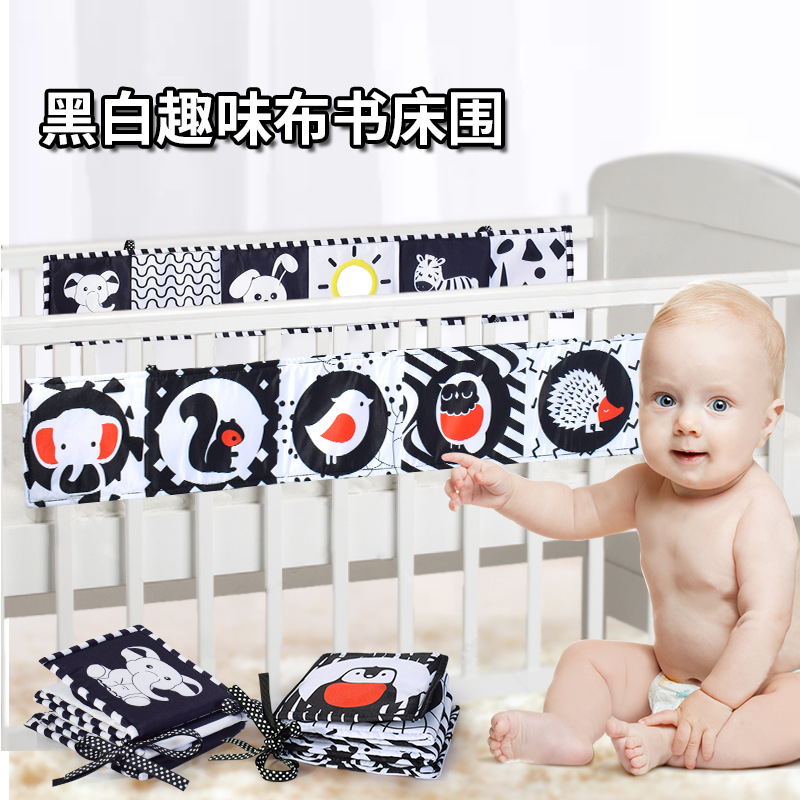 Двусторонняя черно-белая книга для детей, нельзя рвать, развивающая игрушка