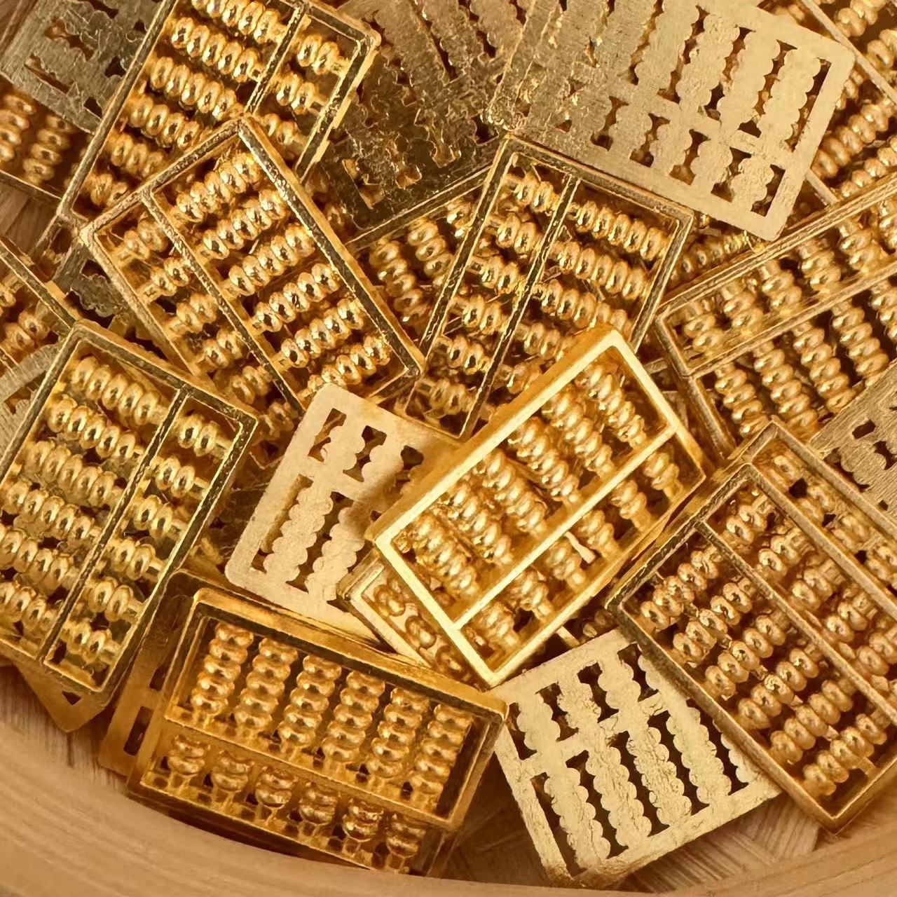 Senshe Artificial Mini Gold Ingot Sand Gold Solid Small Ingot Gold Melon Seed Wishful Abacus Solid Gold Bar 1.0cm