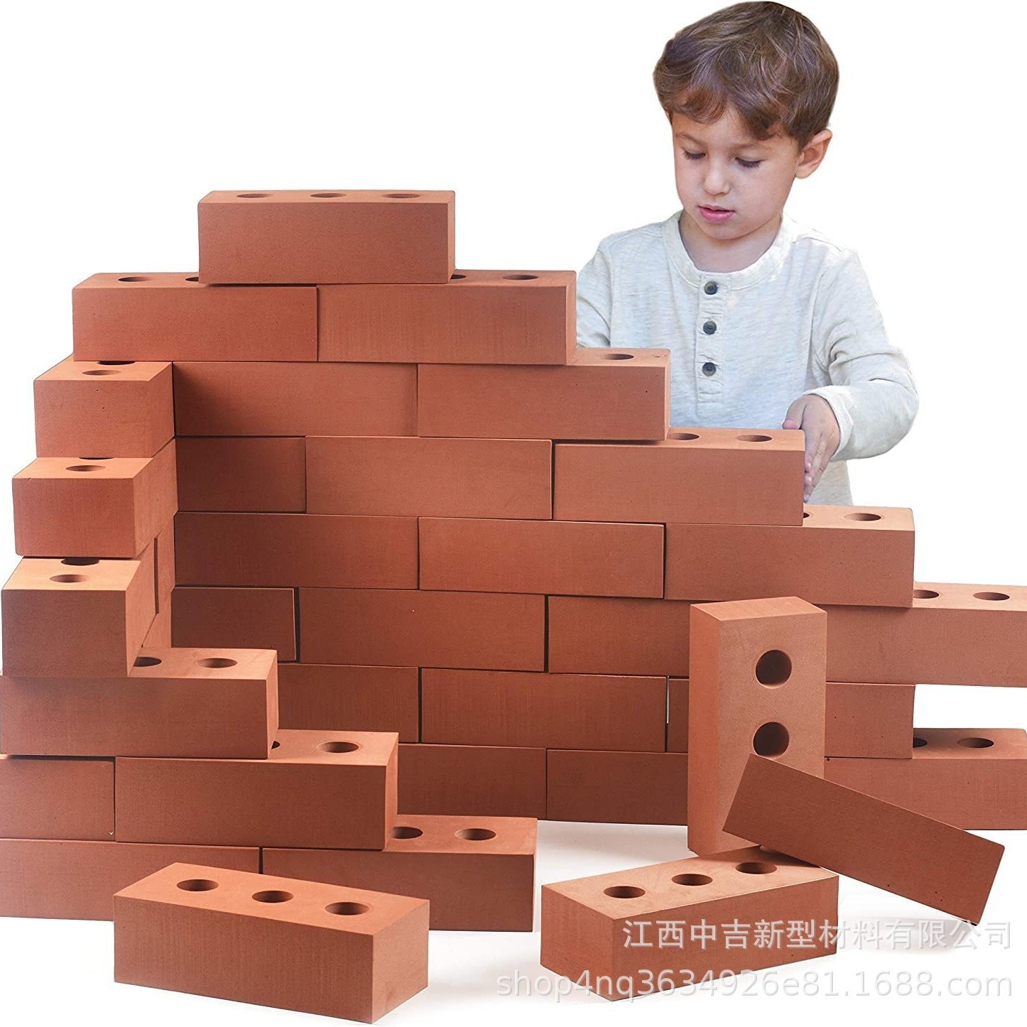 DIY Children's Early Education Safety Educational Assembled Brick Mortise Structure Toy Brick Building Blocks eva Environmental Protection Material Cross Border