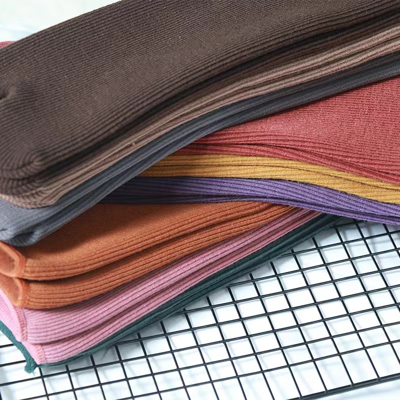 Autumn and winter unisex split-toe snow socks vertical two-toe socks fleece-lined thickened warm mid-barrel clogs flip-flops socks