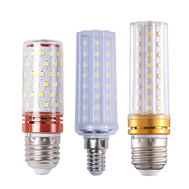 Factory direct led bald strong three-color dimming corn lamp candle bulb E14e27 screw bulb light source wholesale