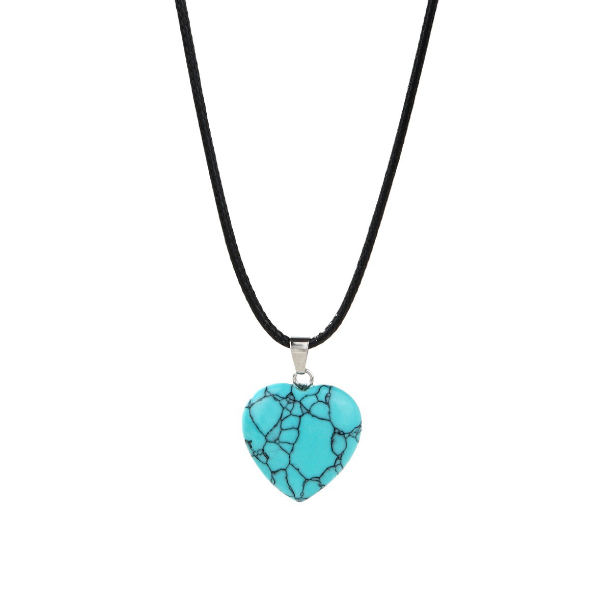 Cross-Border Popular Natural Crystal Peach Heart Pendant Aventurine Tiger Eye Stone Three-Dimensional Heart-Shaped Pendant Accessories Manufacturer Direct Delivery