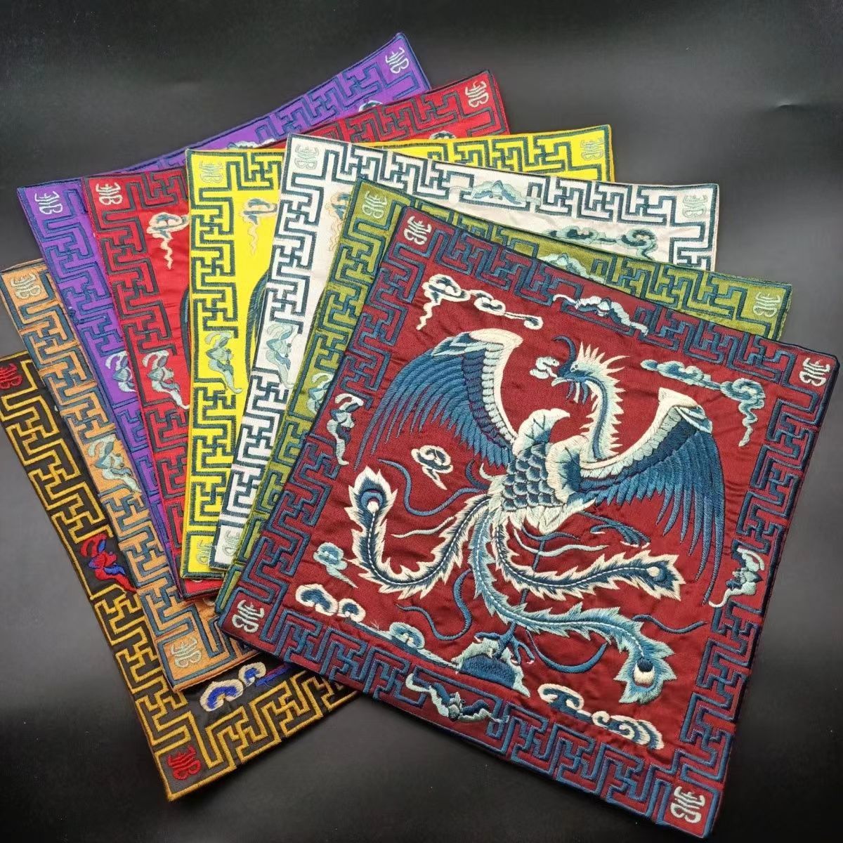 Factory Outlet Qing Dynasty Official Clothing Buzi Embroidery Ethnic Customs Dafeng Buzi Fabric Embroidery Craft Gift Embroidery