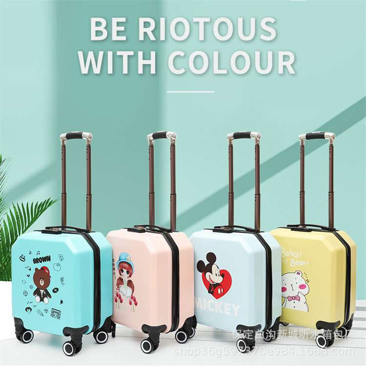 Factory direct 18 inch children's cartoon cute luggage case luggage case luggage case printed logo