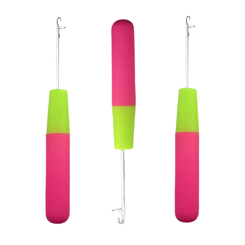 Factory supply plastic with tongue dirty braid crochet with hook wig crochet 3.8mm 5.5mm carpet crochet