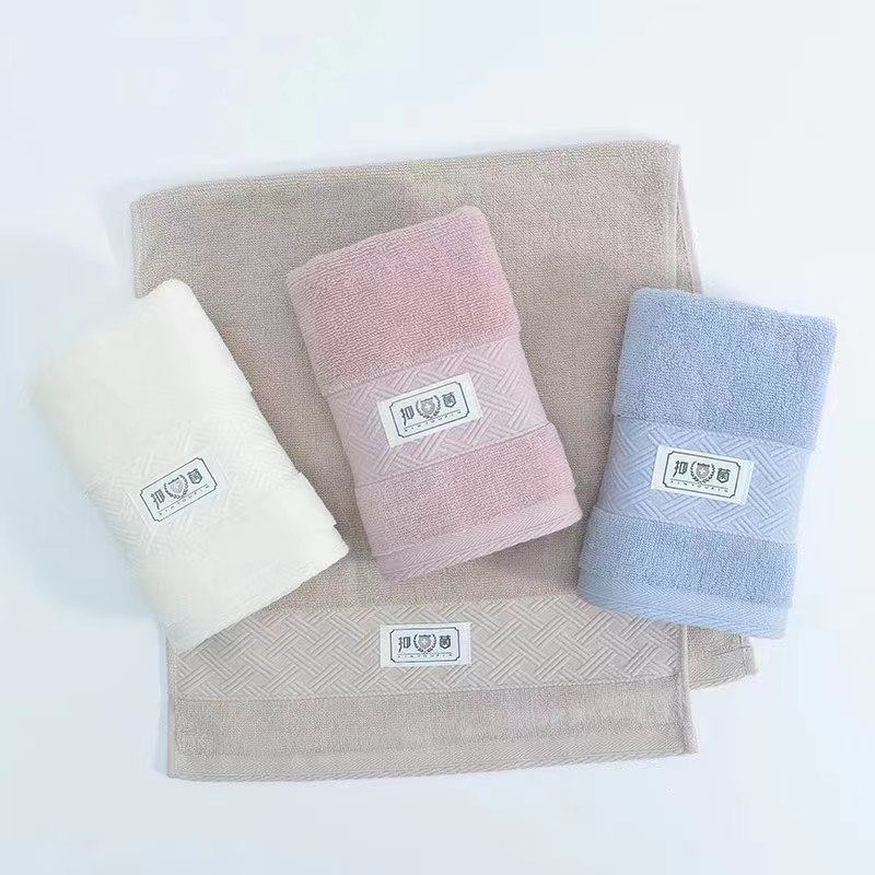 Jieliya Bacteriostatic Towel Pure Cotton Soft Absorbent Summer Lightweight Adult Household Pure Cotton Solid Color Towel 9502