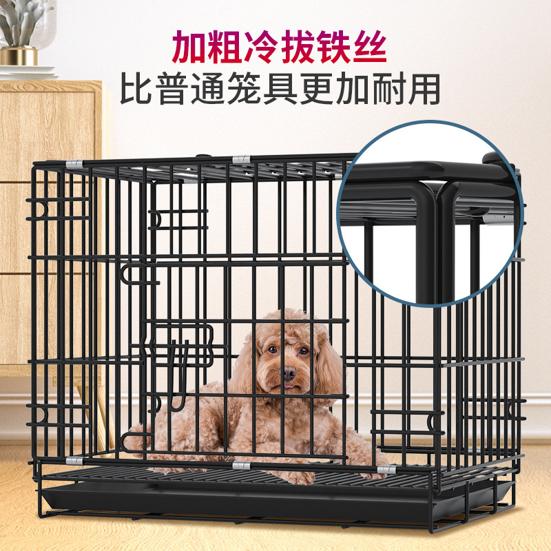 Dog Cage for Small Dogs, Teddy, Medium-Sized Dogs, Indoor Household with Toilet Separation, Foldableing Cat Cage, Rabbit Cage, Pigeon Cage, Chicken Cage