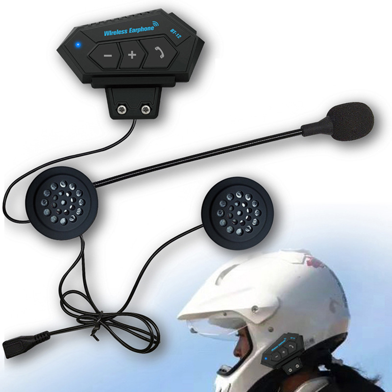 Wireless helmet headset electric car riding phone call listening to music motorcycle helmet Bluetooth headset BT12