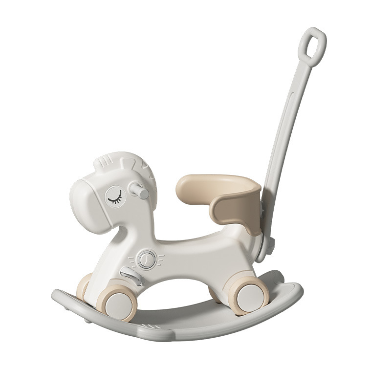 Rocking Horse Trojan Horse Children Rocking Horse 2-in -1 One-Year-Old Baby Gift Rocking Toy Baby Anti-Fall Slip Car