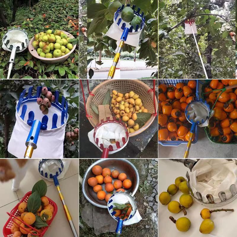 Fruit picking artifact high altitude fruit picking telescopic pole net pole persimmon loquat fruit pear plum mango picking artifact