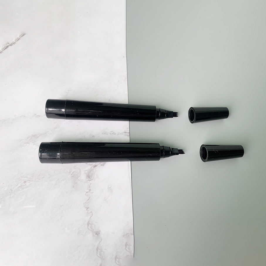 Beard Pen with Four-Pronged Tip, No Logo, New Cross-Border Waterproof and Sweat-Proof Beauty Makeup, Foreign Trade Wholesale Men's Beard Filler Pen