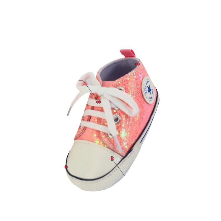 New Four Seasons Classic Canvas Shoes Men's and Women's Baby Shoes Casual Soft Sole Sequin Toddler Shoes Explosions Baby Children's Shoes