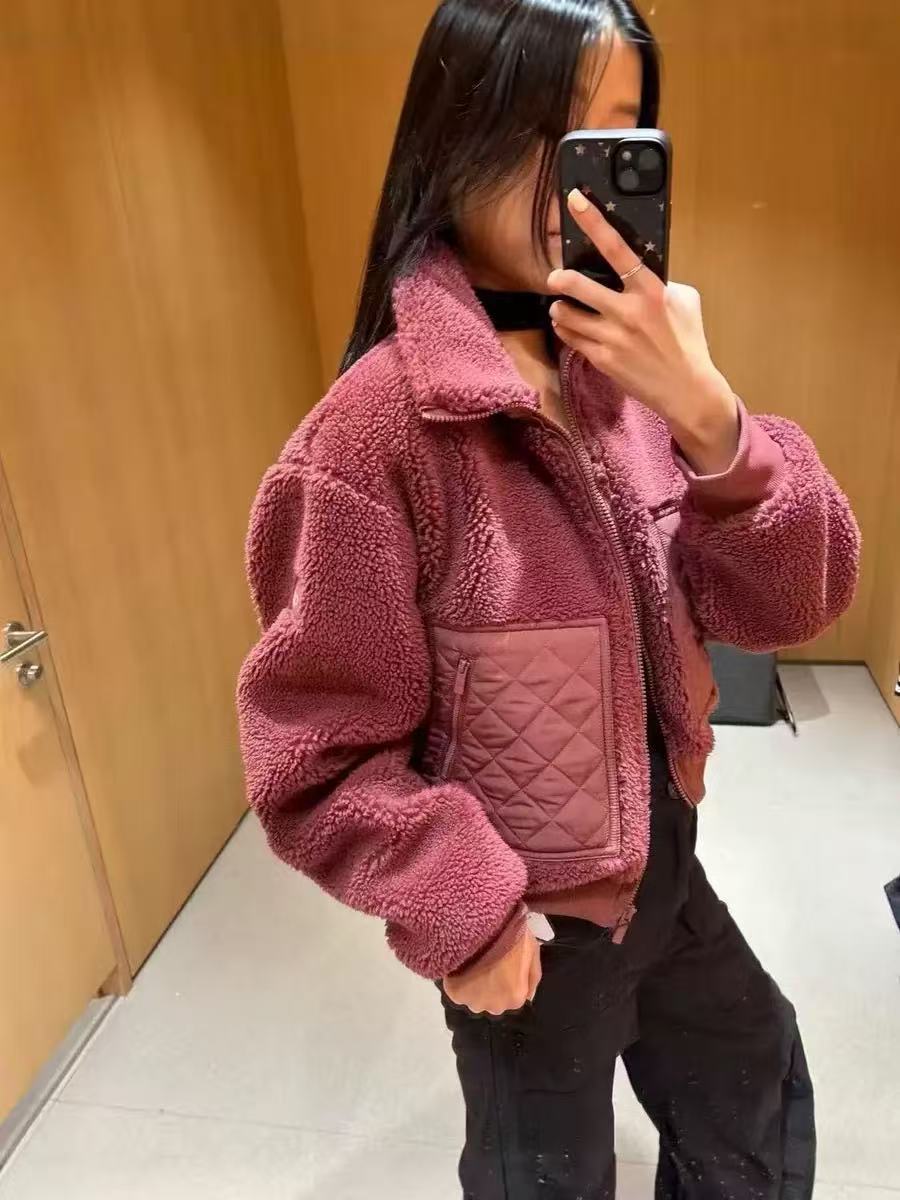 2025 New Ao Winter Cashmere Thickeneded Loose Casual Versatile Short Women's Warm Stand-Up Collar Jacket Trendy Brand