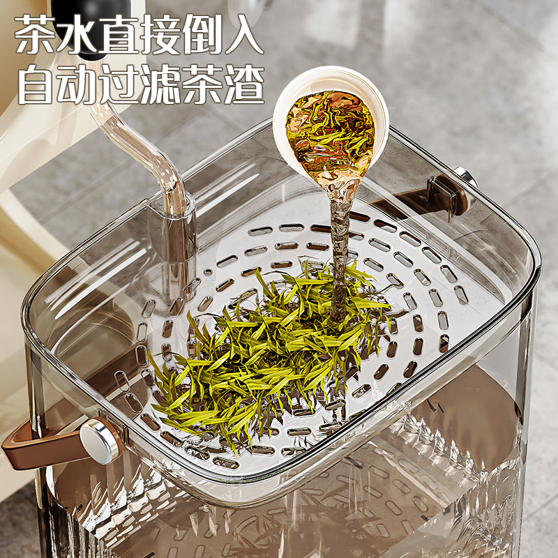 Cross-Border Tea Bucket, Waste Water Bucket, Tea Table Trash Can, Tea Residue Bucket with Lid, Tea Set Accessories, Tea Filter, Tea Ceremony Tea Bucket
