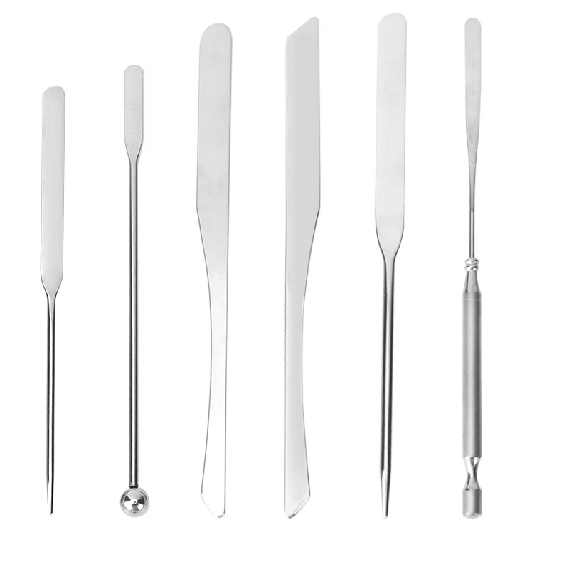 Spot Foundation Shovel Scraper Stainless Steel Color Stick Multi-Functional Makeup Blending Stick Double-Headed Glue Stick Beauty Tool